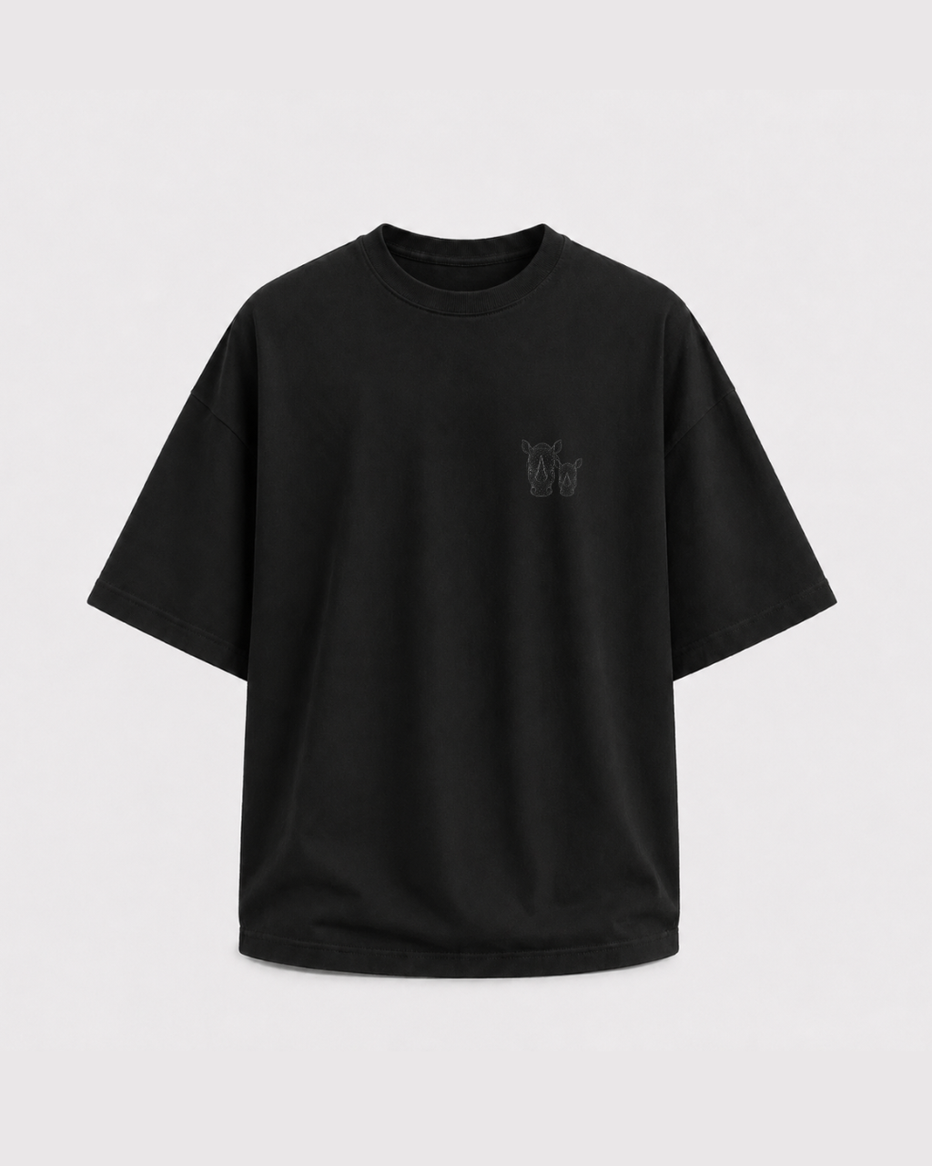 Rhino and Calf Front & Back Oversized Tee