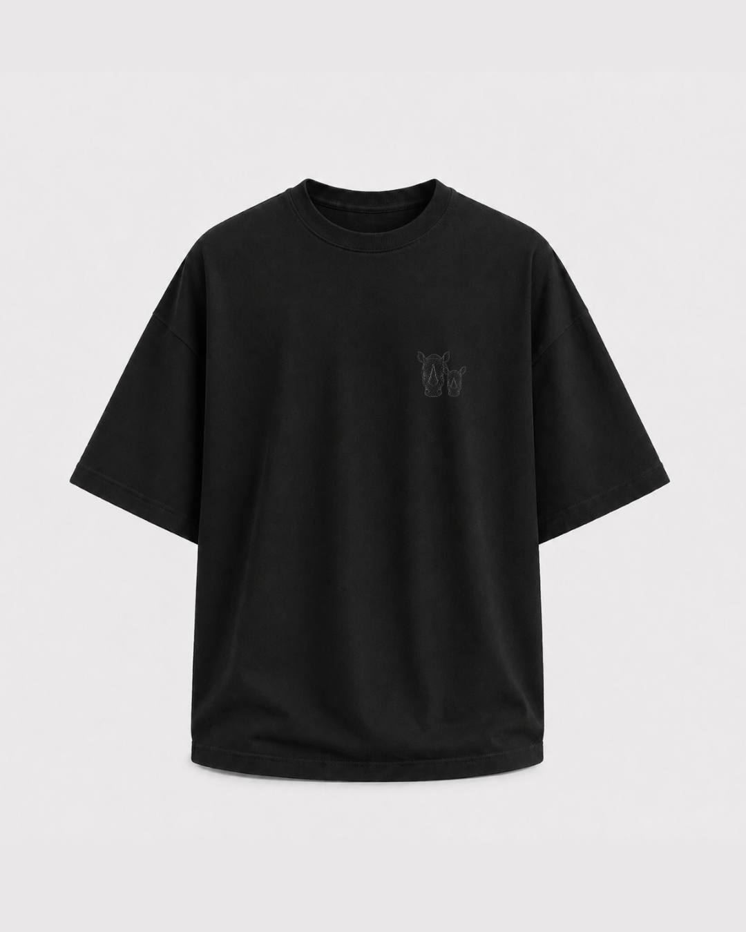 Rhino and Calf Front & Back Oversized Tee