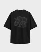 Rhino and Calf Front & Back Oversized Tee