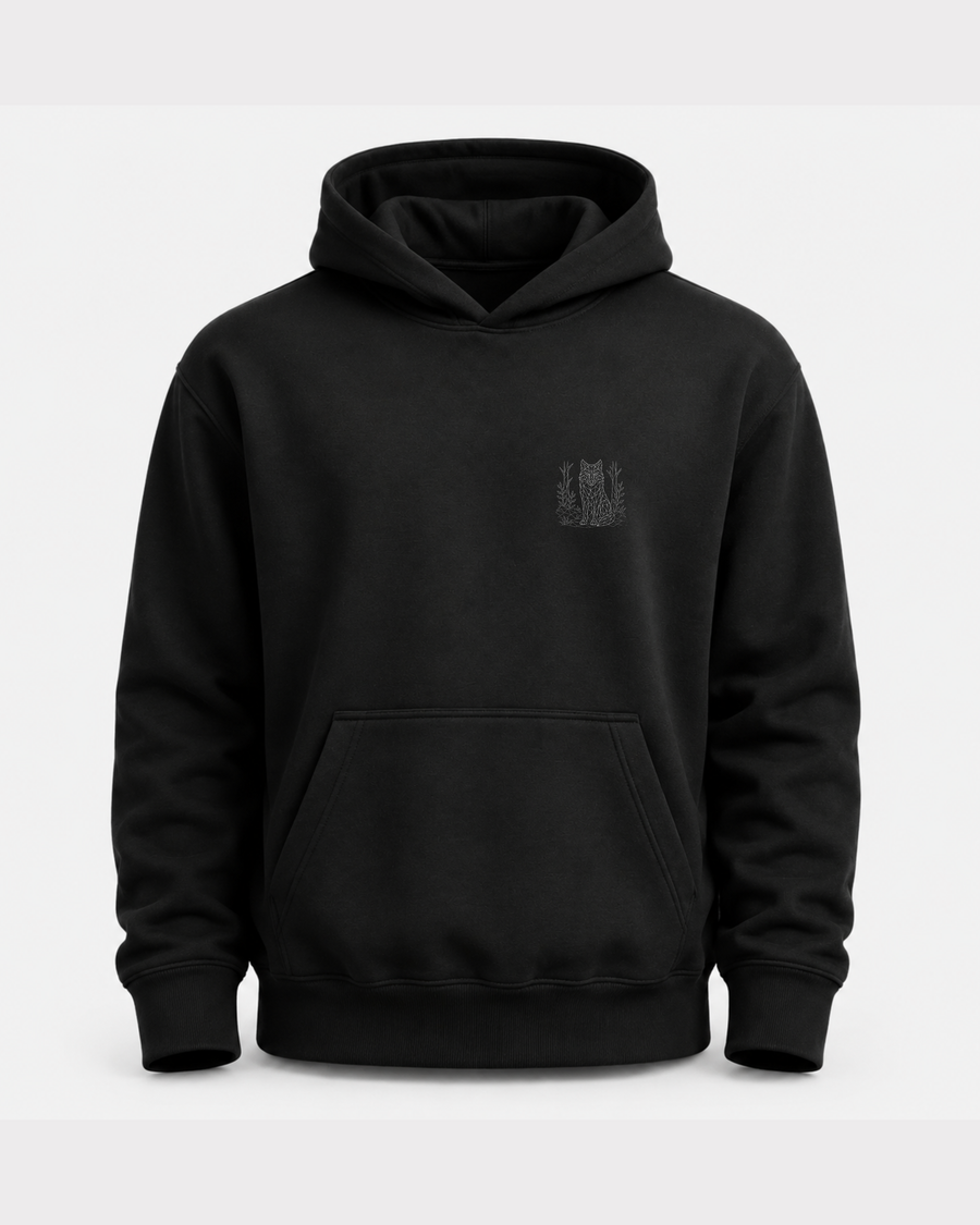 Wolf Scenery Primal Lines Hoodie