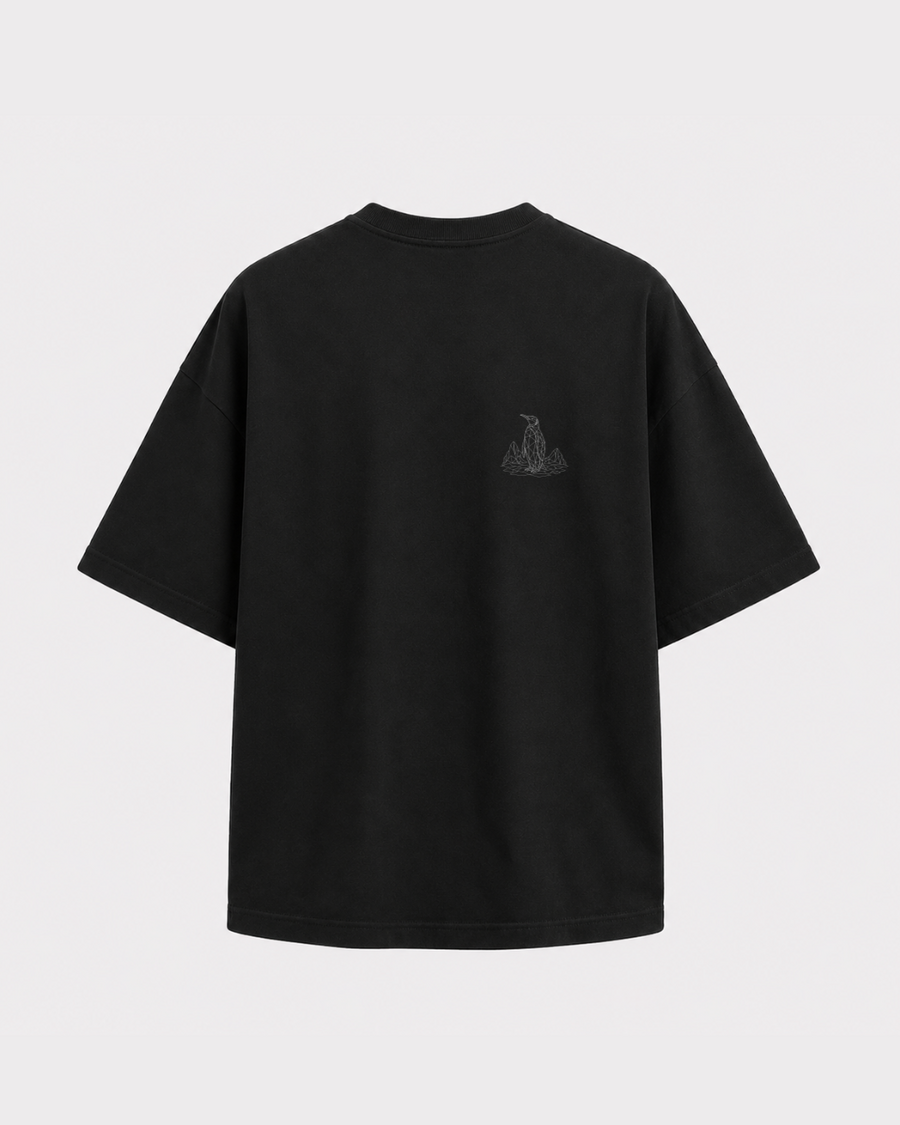 Penguin Scene Primal Lines Oversized Tee